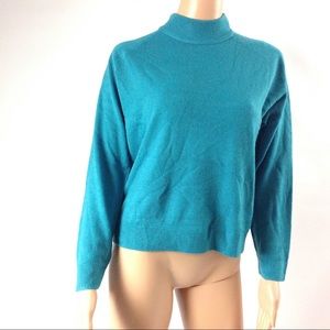 New Drapers & Damons Women Sweater Blue PM 1/2 Zip
